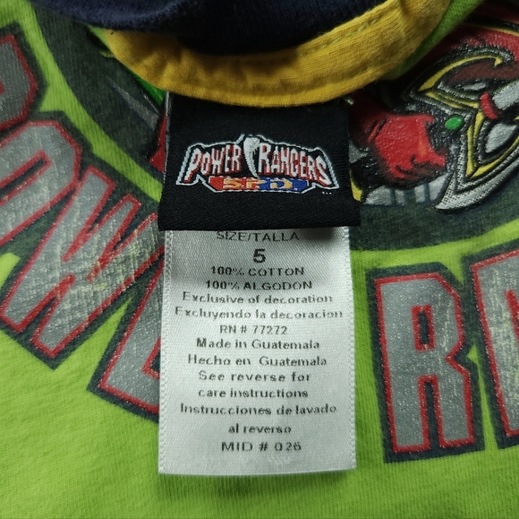 Vintage Y2K Power Rangers Mystic Force Kid’s Sz 5 Short Sleeve Graphic T Shirt - Picture 3 of 7